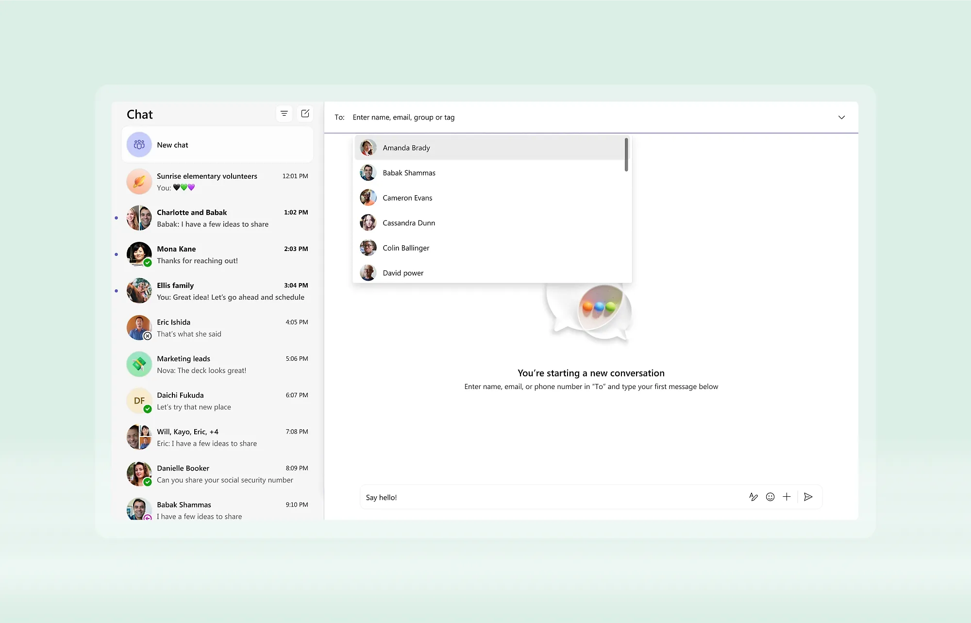 邀请任何人加入Teams聊天