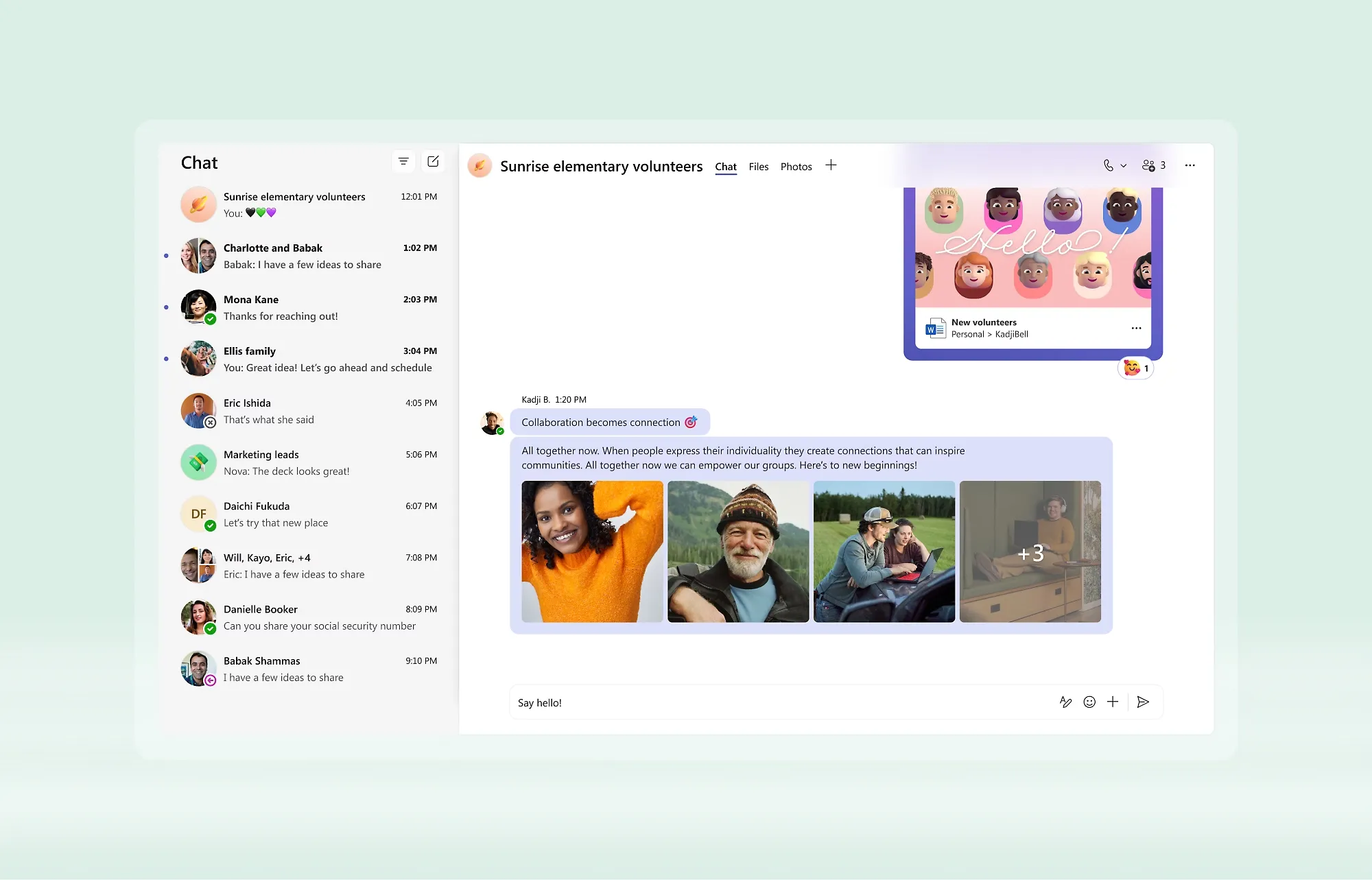 共享照片和文件