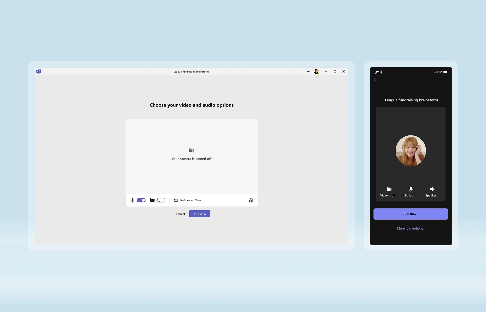 选择音频或视频通话